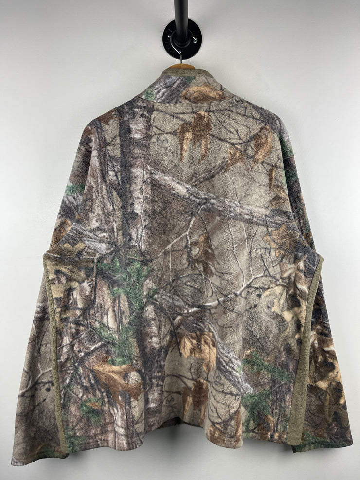 Vintage Real Tree Camo Zip Up Fleece Sweater