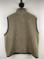 Vintage 90s Gap Beige Sherpa Fleece Zip Up Vest