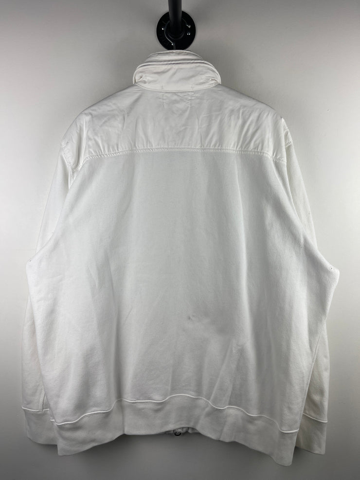 Vintage 90s Polo Ralph Lauren White Zip Up Sweater