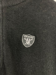 Vintage NFL Los Angeles Raiders Quarter Zip Black Fleece Sweater