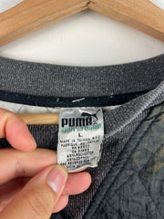 Vintage 90s Puma Embroidered Grey & Purple Crewneck
