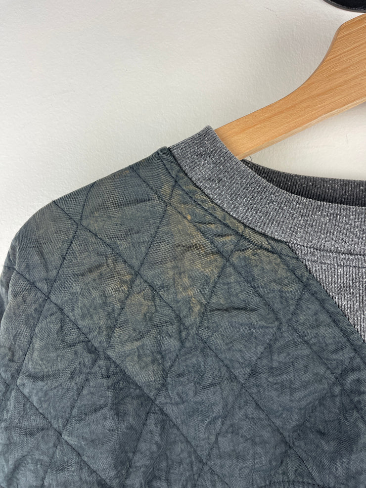 Vintage 90s Puma Embroidered Grey & Purple Crewneck