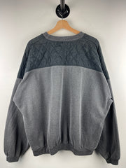 Vintage 90s Puma Embroidered Grey & Purple Crewneck