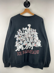 Vintage 90s Disney 101 Dalmatians Movie Promo Black Crewneck