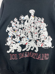 Vintage 90s Disney 101 Dalmatians Movie Promo Black Crewneck