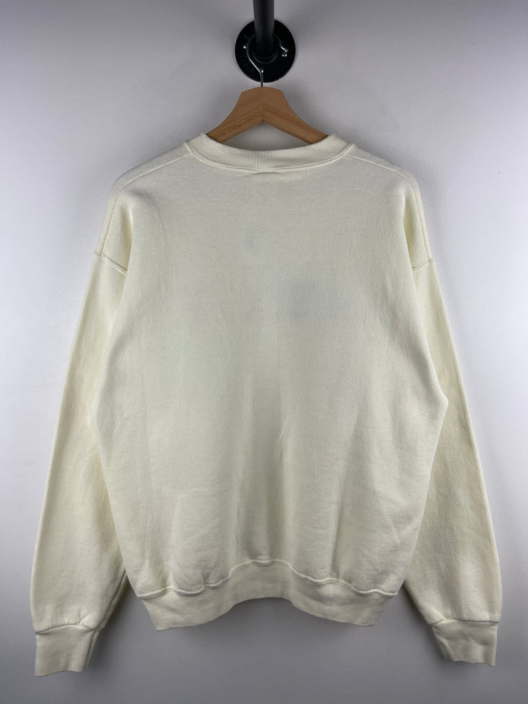 Vintage 90s Disney Mickey & Co Embroidered Butter Yellow Crewneck