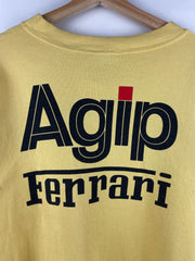 Vintage 80s Ferrari Agip F1 Yellow Crewneck