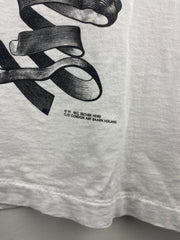 Vintage 90s MC Escher Art All Over Print White Tee