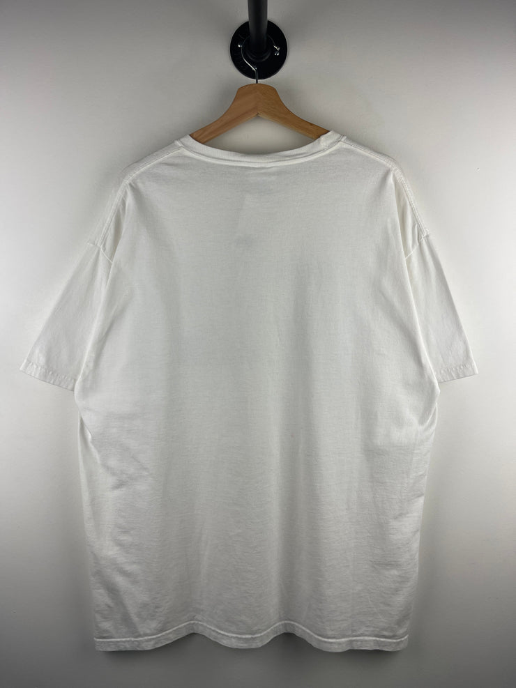 Vintage 90s George Bush Good Bush Bad Bush Weed Comedy White Tee