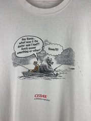 Vintage 90s Cedax Ceftibuten Drug Promo White Tee