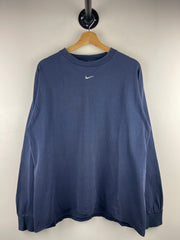 Vintage Nike Middle Swoosh Navy Long Sleeve