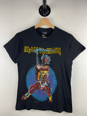 Vintage 1987 Iron Maiden Somewhere On Tour Black Tee