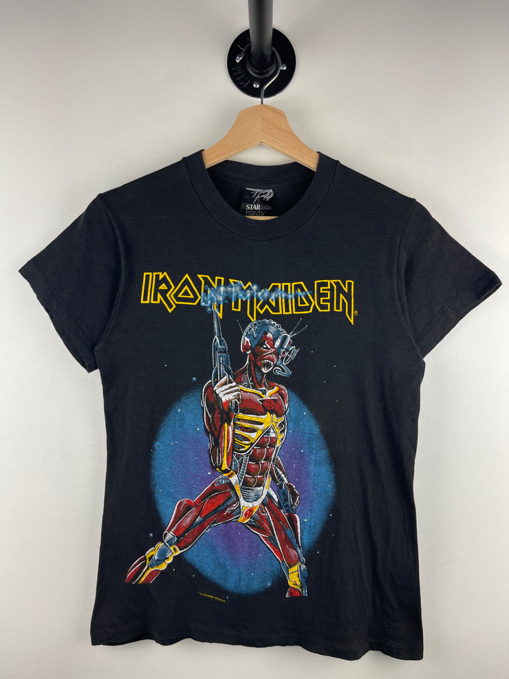Vintage 1987 Iron Maiden Somewhere On Tour Black Tee