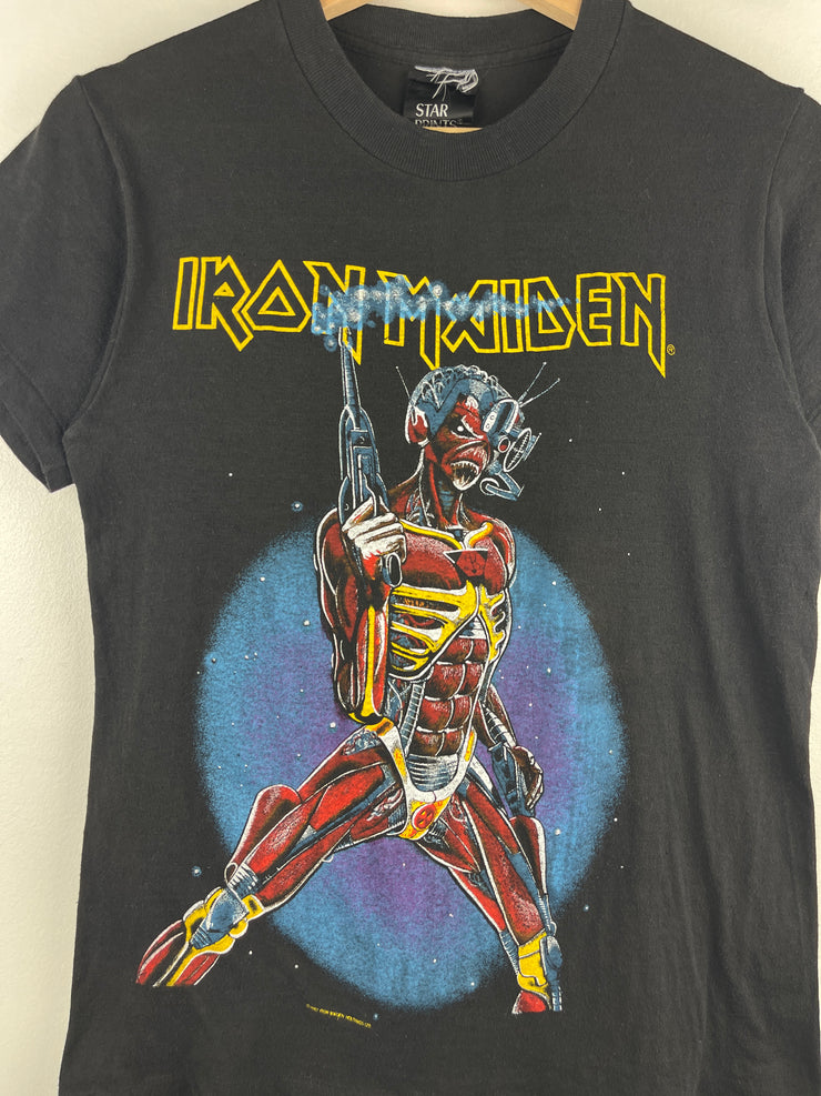 Vintage 1987 Iron Maiden Somewhere On Tour Black Tee