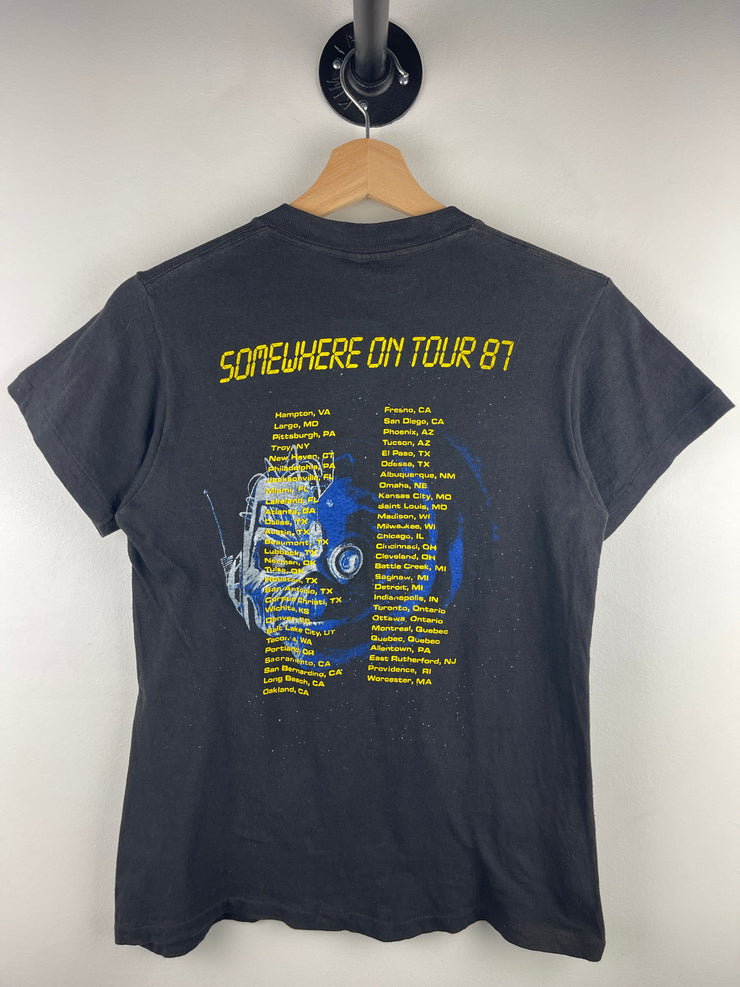 Vintage 1987 Iron Maiden Somewhere On Tour Black Tee