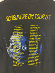 Vintage 1987 Iron Maiden Somewhere On Tour Black Tee