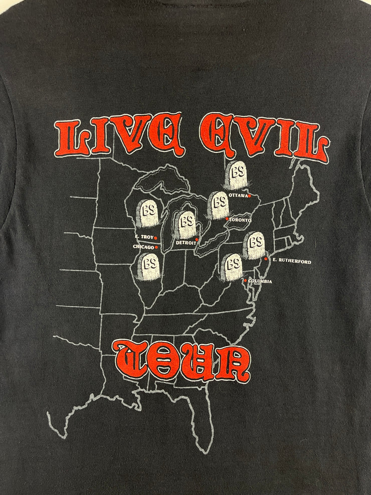 Vintage 1982 Black Sabbath Live Evil Tour Black Tee