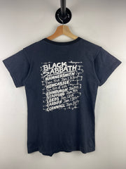 Vintage 1981 Black Sabbath Mob Rules Tour European Dates Parking Lot Black Tee