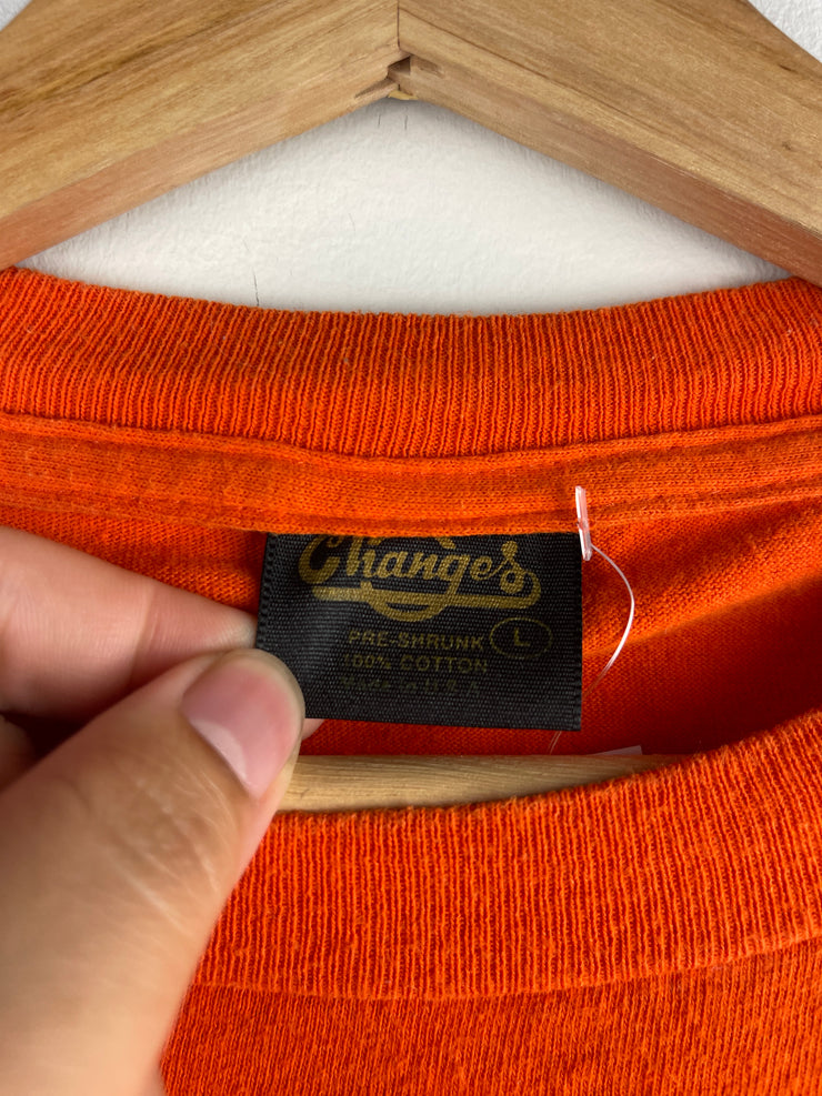 Vintage 90s Changes Marvel The Thing Orange Tee