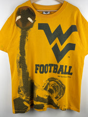Vintage 90s Lee West Virginia Football Yellow Tee