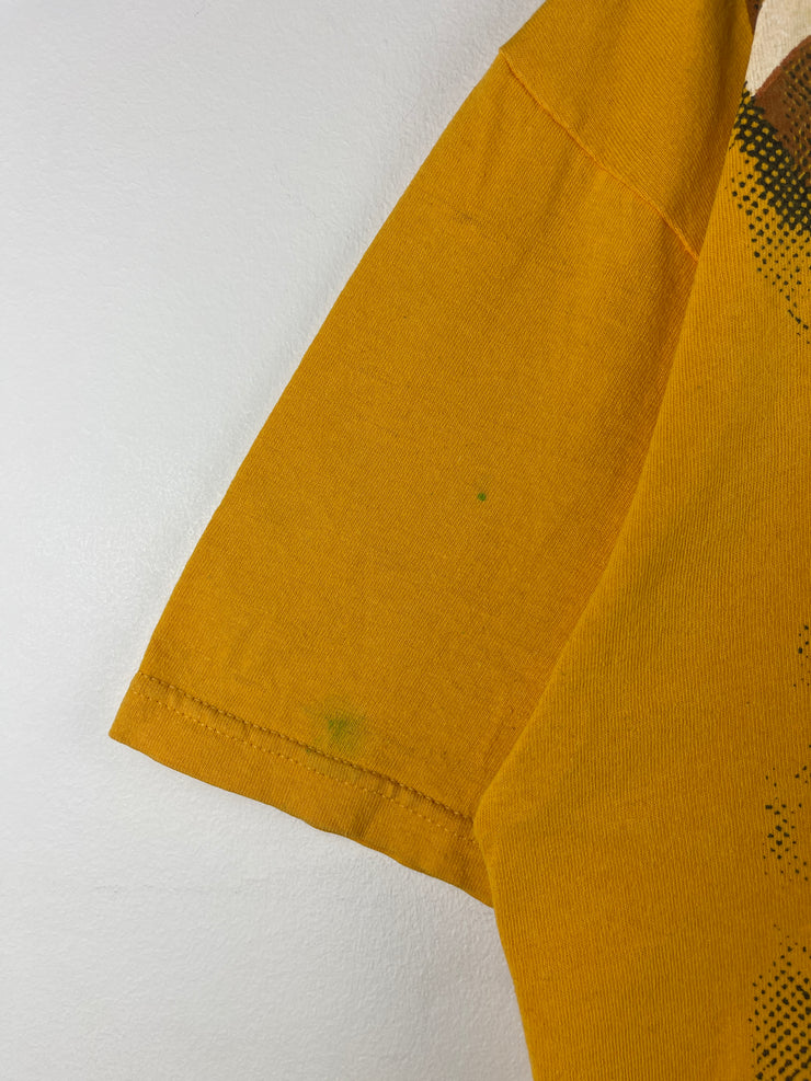 Vintage 90s Lee West Virginia Football Yellow Tee