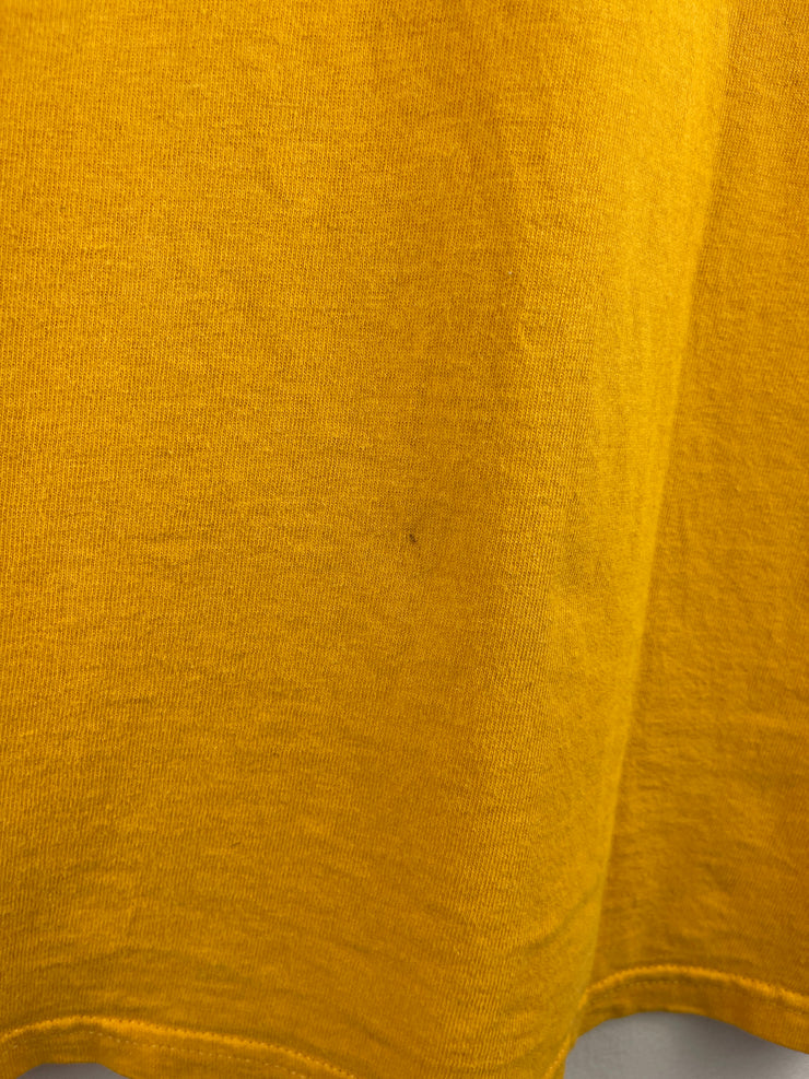 Vintage 90s Lee West Virginia Football Yellow Tee