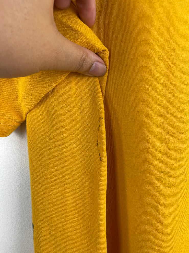 Vintage 90s Lee West Virginia Football Yellow Tee