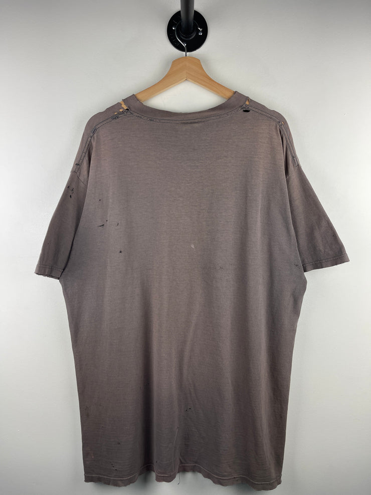 Vintage 90s Especial Skateboards Thrashed Brown Tee
