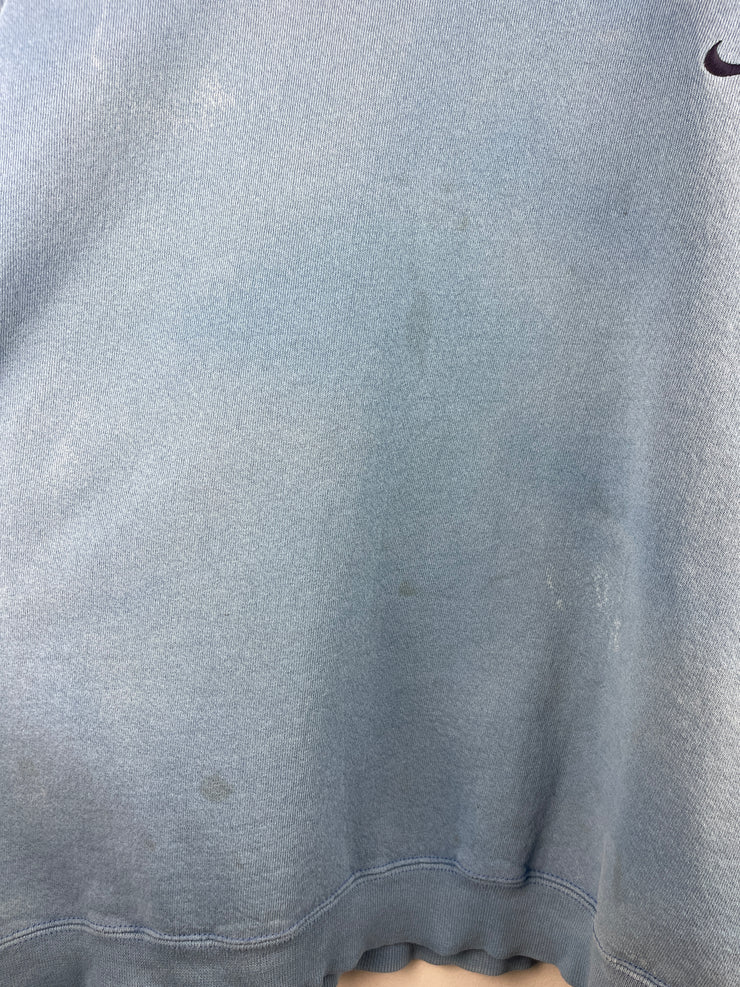 Vintage 90s Nike Mini Swoosh Baby Blue Crewneck