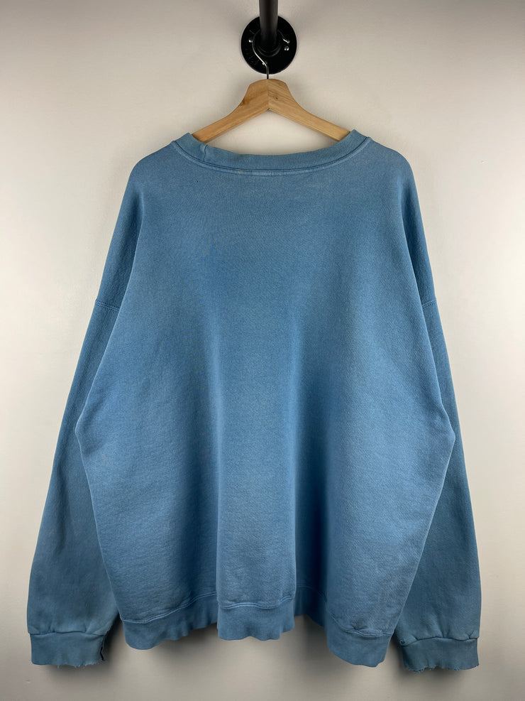 Vintage 90s Nike Mini Swoosh Baby Blue Crewneck