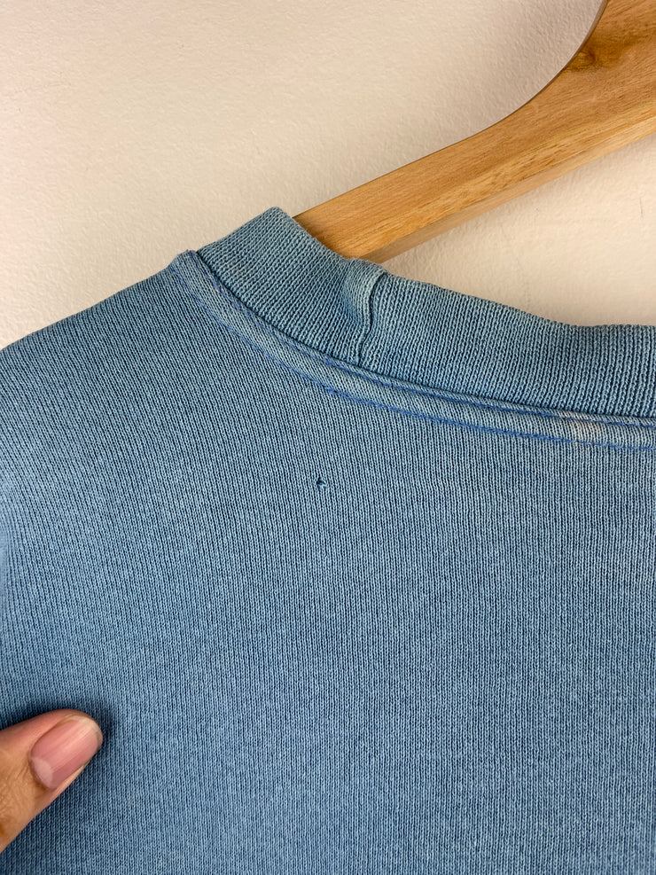 Vintage 90s Nike Mini Swoosh Baby Blue Crewneck
