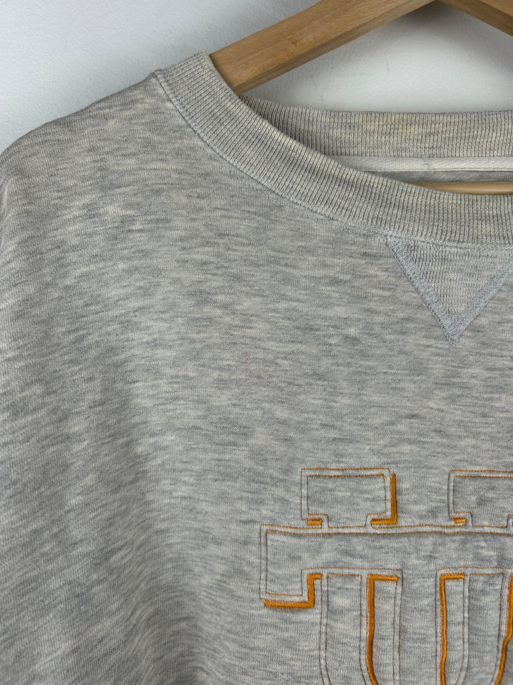 Vintage 90s University Of Tennessee Embroidered Grey Crewneck