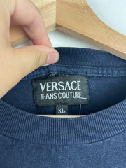Vintage 90s Versace Jeans Couture Navy Tee
