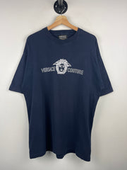 Vintage 90s Versace Jeans Couture Navy Tee