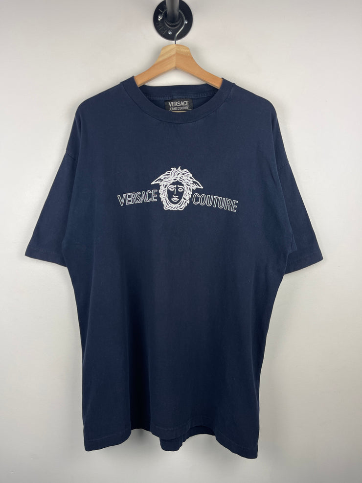 Vintage 90s Versace Jeans Couture Navy Tee