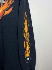 Vintage 2006 Harley Davidson Pool 8 Ball Flames South Dakota Black Long Sleeve