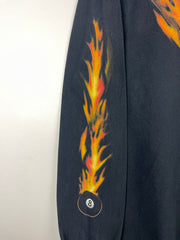 Vintage 2006 Harley Davidson Pool 8 Ball Flames South Dakota Black Long Sleeve