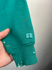 Vintage 70s Russell Athletic Paint Splattered Teal Crewneck