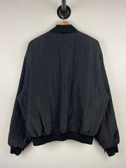 Vintage 90s Arctic Cat Black Nylon Bomber Jacket