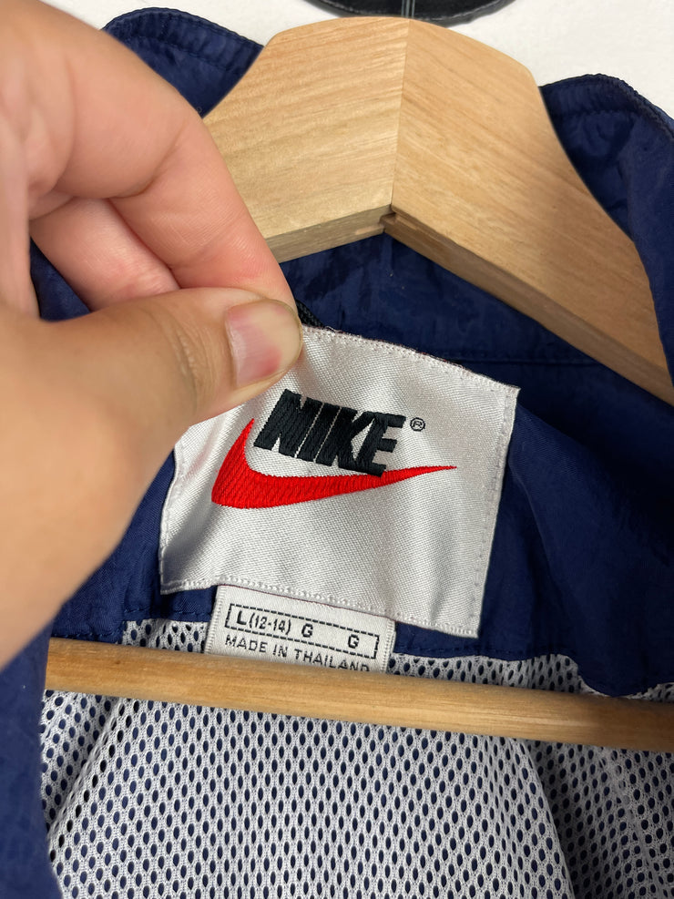 Vintage 90s Nike Swoosh Navy & White Windbreaker