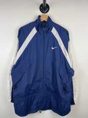 Vintage 90s Nike Swoosh Navy & White Windbreaker