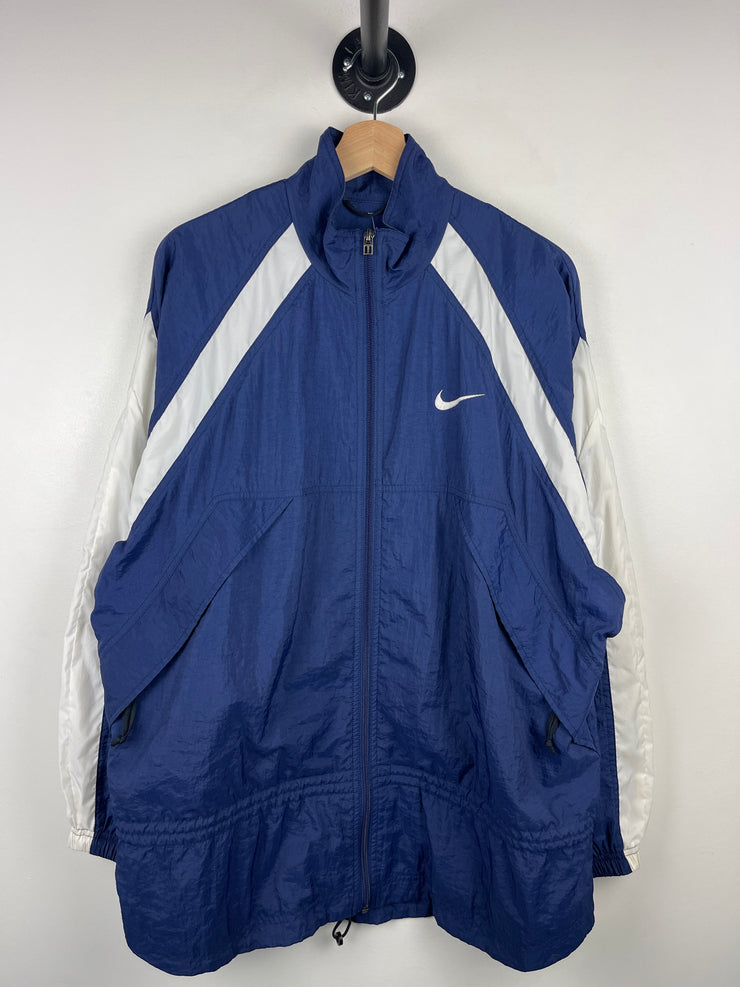 Vintage 90s Nike Swoosh Navy & White Windbreaker