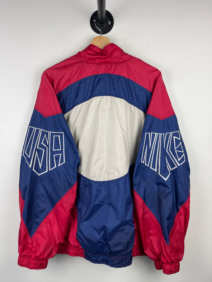 Vintage 90s Nike USA Navy & Red Windbreaker