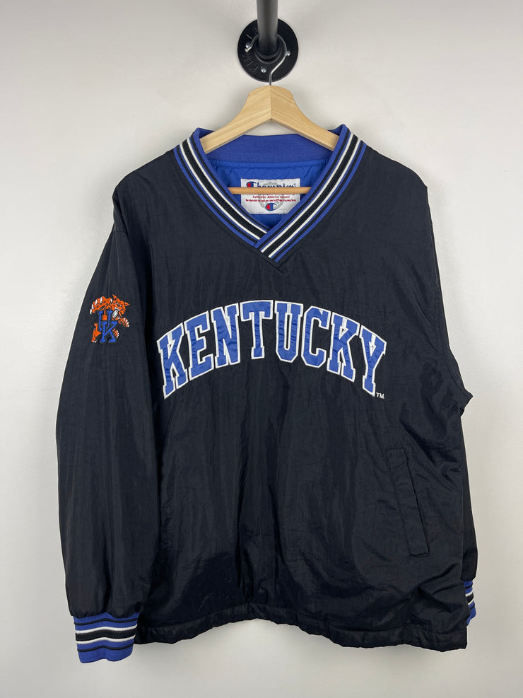 Vintage 90s Champion Kentucky Wildcats Black Pullover Windbreaker