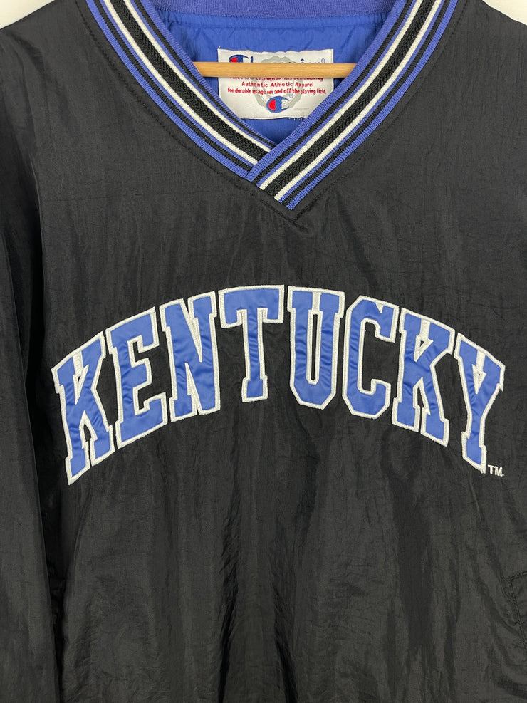 Vintage 90s Champion Kentucky Wildcats Black Pullover Windbreaker