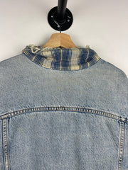 Vintage 90s Levis Blanket Lined Distressed Blue Denim Jacket