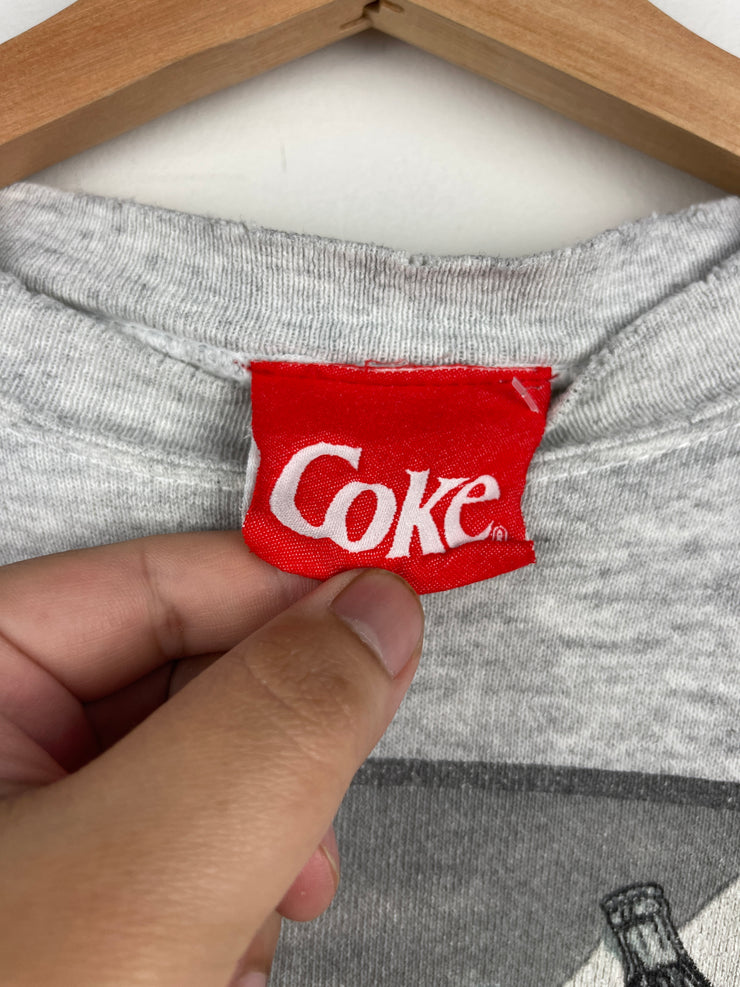 Vintage 90s Coca Cola Polar Bears Grey Crewneck