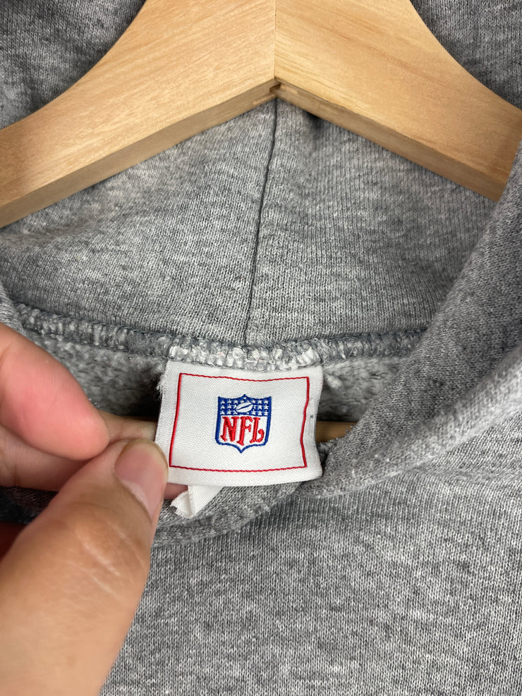 Vintage NFL Pittsburgh Steelers Champions Embroidered Grey Hoodie