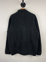 Vintage Patagonia Black Sherpa Fleece Quarter Zip Sweater