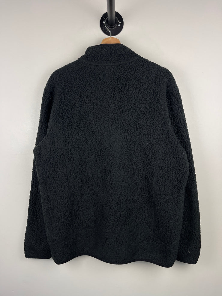 Vintage Patagonia Black Sherpa Fleece Quarter Zip Sweater